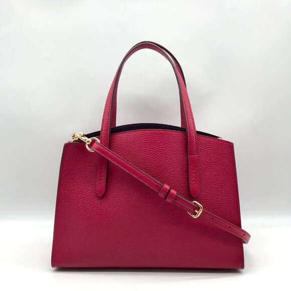 Coach Pebbled Leather Charlie 28 Carryall Satchel In Colorblock 69446 - Picture 2 of 12